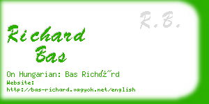 richard bas business card